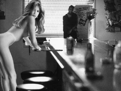 [inside the bar - waitress]